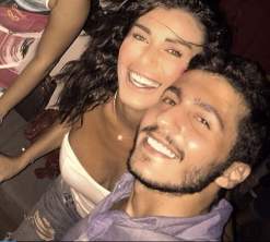 نادين الراسي برفقة شقيقها الغير مشهور