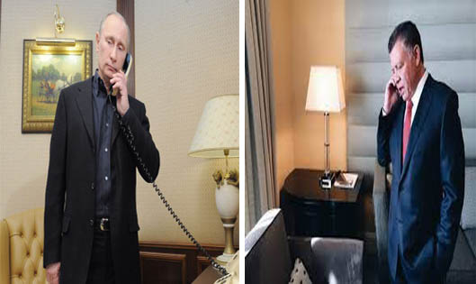 الملك يبحث في اتصال هاتفي مع بوتين الأوضاع في المنطقة