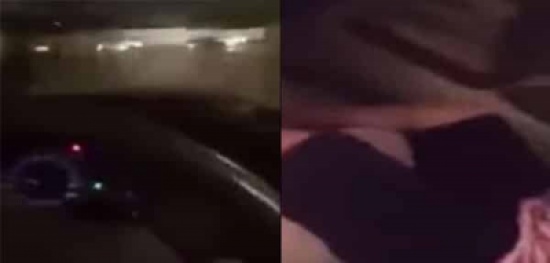 بالفيديو: ماحد يضبطك بالاستهتار إلا أنا.. أب يفحط بسيارته في الأمطار متجاهلاً صراخ ابنه