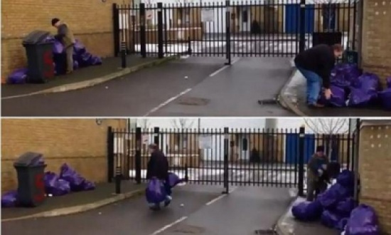 معركة "القمامة" بين جارين في بريطانيا ( فيديو )