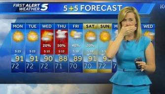 بالفيديو: هذا ما حدث مع مذيعة النشرة الجوية!