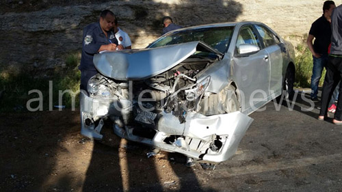 اصابتين جراء حادث سير في ثغرة عفور بجرش (صور)