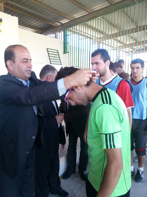 بالصور : نادي جرش يتغلب على فريق المنطقة العسكرية الوسطى