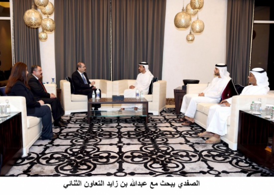 الصفدي يبحث مع عبدالله بن زايد التعاون الثنائي الصفدي يبحث مع عبدالله بن زايد التعاون الثنائي