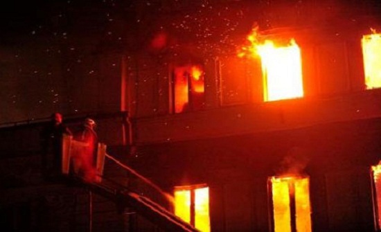 احراق منزل " جد قاتل " في إربد