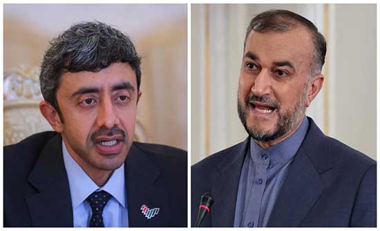 ابن زايد لنظيره الإيراني: الإمارات لن تسمح بأي أعمال تخريبية من أراضيها ابن زايد لنظيره الإيراني: الإمارات لن تسمح بأي أعمال تخريبية من أراضيها