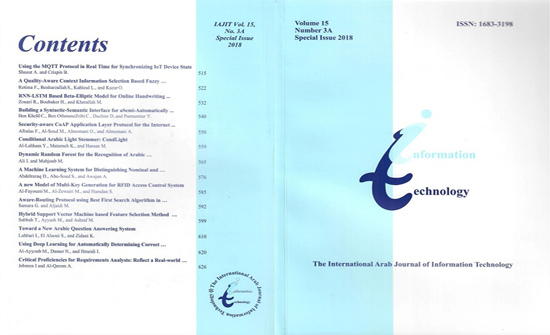 صدور العدد الخاص من المجلـة العربيـة الدولية لتكنولوجيـا المعلومـات صدور العدد الخاص من المجلـة العربيـة الدولية لتكنولوجيـا المعلومـات
