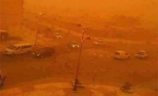 بالصور:عواصف رملية في العقبة بالصور:عواصف رملية في العقبة