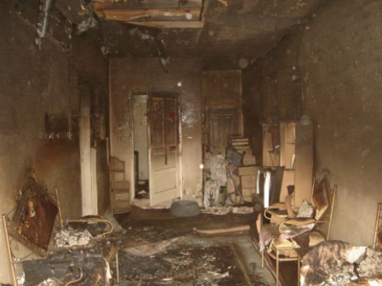 احتراق منزل في " ايدون " وإصابة سيدة