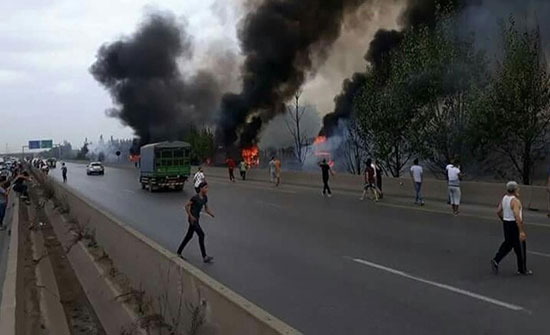 فيديو.. قتلى في انفجار أنبوب غاز بالجزائر
