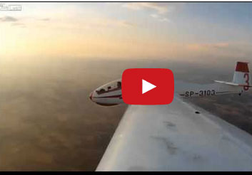 فتاة مغامرة تقفز من فوق جناح طائرة