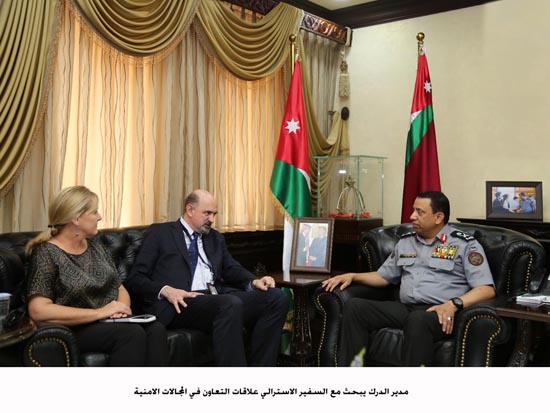 مدير الدرك يبحث مع السفير الاسترالي علاقات التعاون في المجالات الامنية