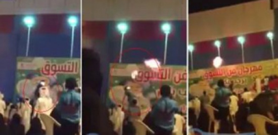 شاهد..  اشتعال النار بوجه شاب خلال عرضٍ بمهرجان