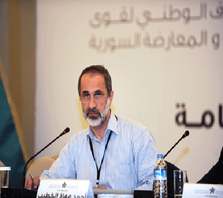 مبادرة للخطيب تدعو الأسد إلى تسليم صلاحيته للشرع أو الحلقي خلال 20 يوماً ومغادرة سوريا مبادرة للخطيب تدعو الأسد إلى تسليم صلاحيته للشرع أو الحلقي خلال 20 يوماً ومغادرة سوريا