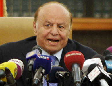 الرئيس اليمني يدعو المتمردين الشيعة للانسحاب من صنعاء الرئيس اليمني يدعو المتمردين الشيعة للانسحاب من صنعاء