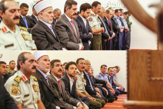 نائب الملك يؤدي صلاة عيد الفطر في مسجد الحرس الملكي الخاص بالعقبة