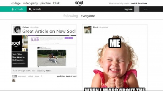 مايكروسوفت تعلن عن مزايا جديدة لشبكتها الاجتماعية Socl مايكروسوفت تعلن عن مزايا جديدة لشبكتها الاجتماعية Socl