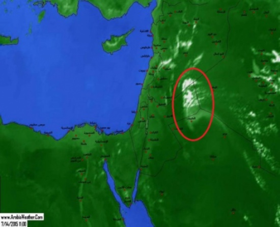 حالة عدم استقرار جوي في المناطق الشرقية من الاردن