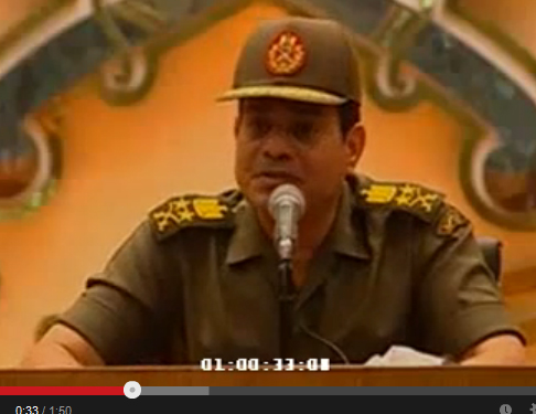 بالفيديو  ..   السيسي : مكافحة الارهاب ليست من مهام الجيش والداخليه