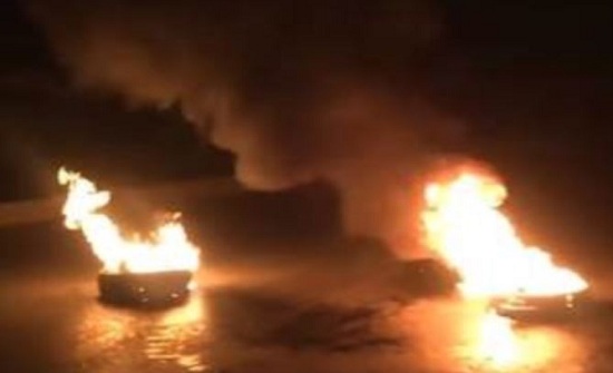 اعمال شغب في الرمثا احتجاجا على ضبط مطلوبين