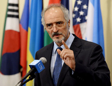 الجعفري ينفي اتهام الحكومة للجماعات المسلحة باستخدام غاز الكلورين