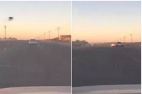 شاهد.. سائق يتسبب في حادث مروع على طريق سريع