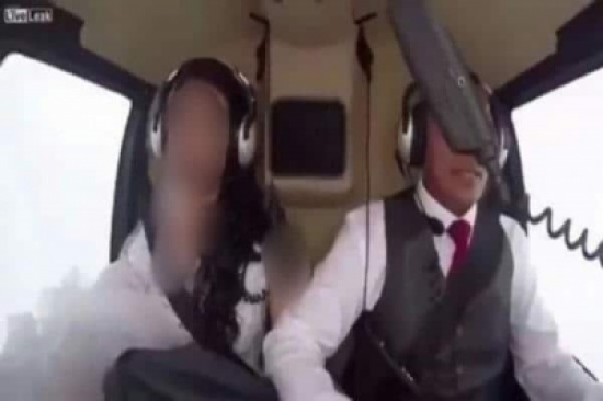 بالفيديو: عروس تذهب لحفل زواجها على طائرة “هليكوبتر” لتفاجأ زوجها والضيوف.. لكن حدثت الكارثة!