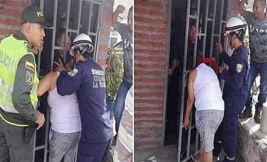 أرادت الإطمئنان على جيرانها.. فوقعت في ورطة "لا تُحسد عليها"! (صورة)
