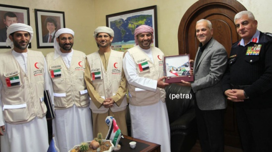 وفد من الاغاثة الاماراتي الاردني الموحد يزور الهيئة الهاشمية