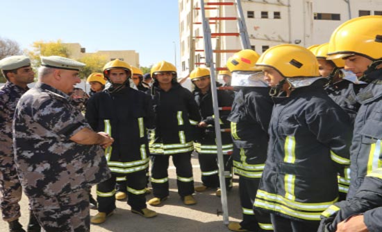 البزايعه يتفقد مدينة الدفاع المدني التدريبية وإدارة المستودعات المركزية