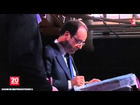 شاهد.. امرأة ترش الطحين على الرئيس الفرنسي بسبب منع الحجاب