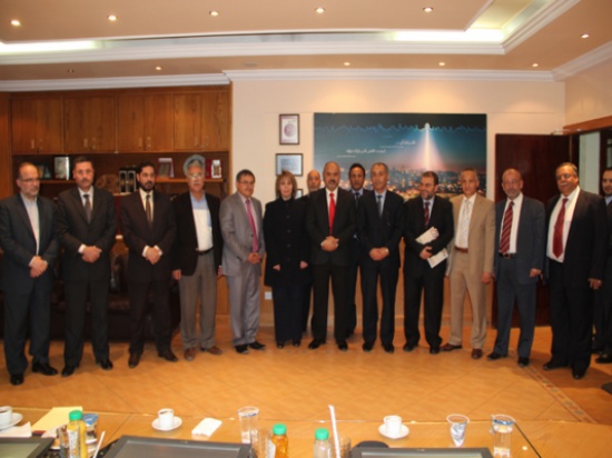 وزير المواصلات الليبي و شبيب يزوران نقيب المهندسين