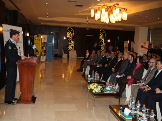 الطوالبة يفتتح " مشروع دعم القطاع الأمني في تطبيق سيادة القانون "