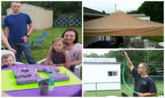 فضلات ركاب طائرة تتساقط على حفل