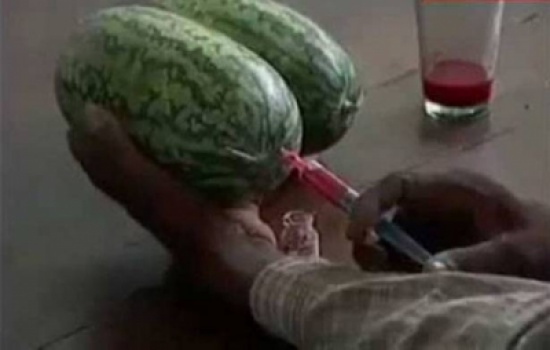 هذا الفيديو سيصدمكم، سيريكم كيف يتم حقن البطيخ ويريكم ماذا يفعلون بالبازيلا والبامية!