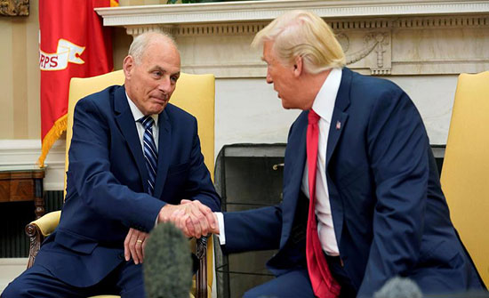 ترمب: كبير موظفي البيت الأبيض سيترك منصبه نهاية العام ترمب: كبير موظفي البيت الأبيض سيترك منصبه نهاية العام