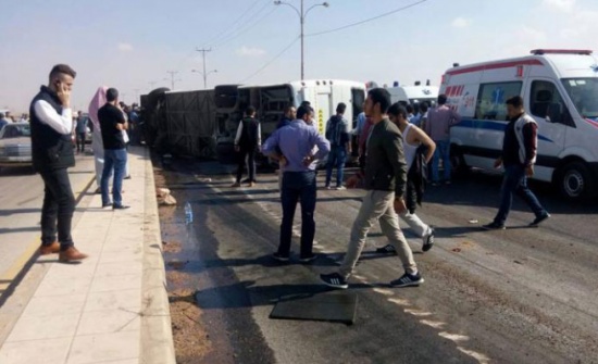 انفجار اطار الحافلة سبب حادث اربد المروع انفجار اطار الحافلة سبب حادث اربد المروع