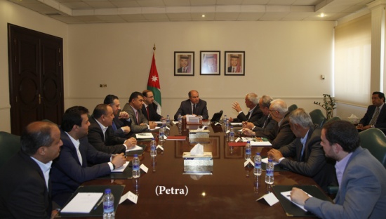 الملقي يلتقي رئيس واعضاء الجمعية الاردنية لمصدري ومنتجي الخضار والفواكه