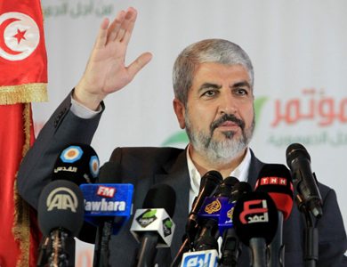 مشعل يدعو من تونس إلى التسريع بإعادة إعمار غزة ويندد بالتسول على أعتاب الأعداء