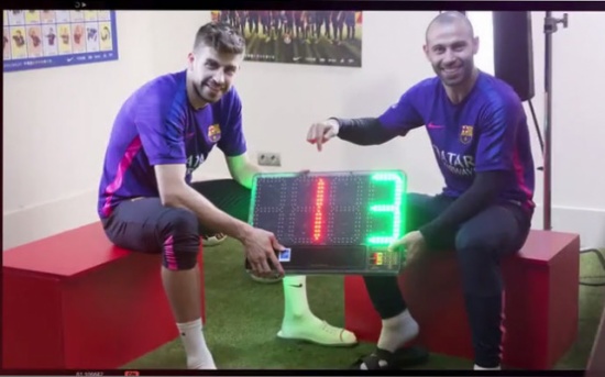 بالفيديو : لعبة الصح والخطا بين بيكيه وماسكيرانو بالفيديو : لعبة الصح والخطا بين بيكيه وماسكيرانو