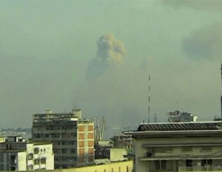انفجار فى مستودع ذخيرة تابع لحزب الله جنوب لبنان انفجار فى مستودع ذخيرة تابع لحزب الله جنوب لبنان