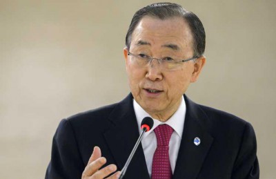 بان كي مون يحث كل الدول على دعم اللاجئين السوريين