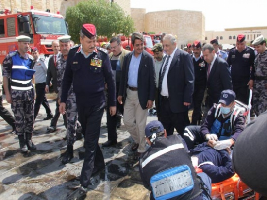 مديرية دفاع مدني الزرقاء تنفذ تمريناً لحادث وهمي مفترض في الجامعة الهاشمية
