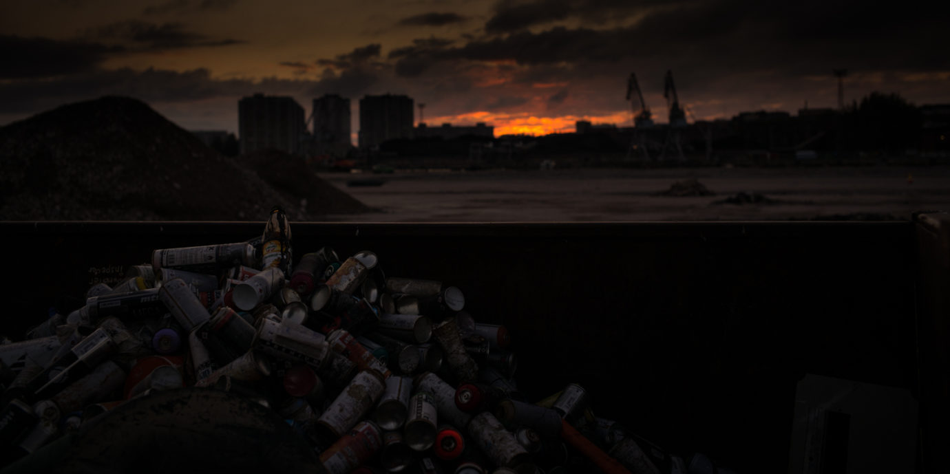 Scene over the Sompasaari construction area towards Merihaka