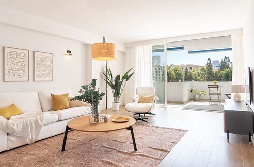Renovated apartment with tennis views
