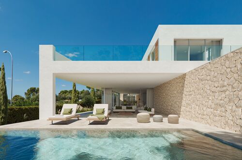 Modern newly built villa with private pool and large sea view terrace
