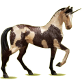 Верховой единорог Ахалтекинская Светло-серый
