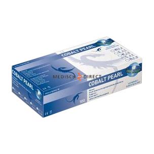 FHS HANDSCHOENEN POEDERVRIJ NITRILE COBALT PEARL MEDIUM (BLAUW/100st)