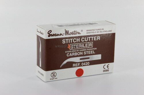 SWANN MORTON STITCH CUTTERS CARBON STERILE 6,5cm (100st)