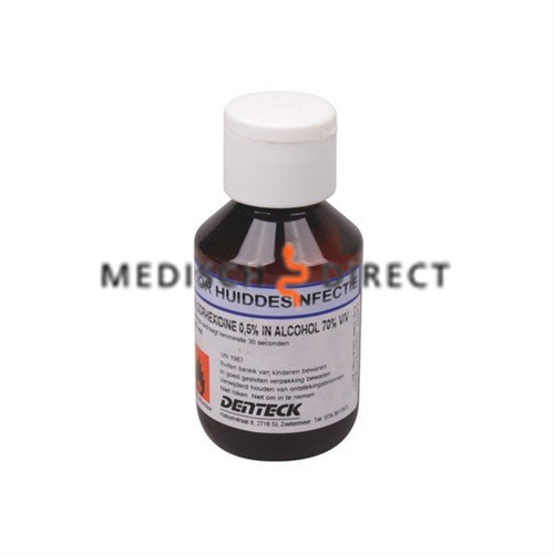 DENTECK DESINFECTIEMIDDEL CHLOORHEXIDINE 0,5% IN ALCHOL 70% FLES 100ml 172900